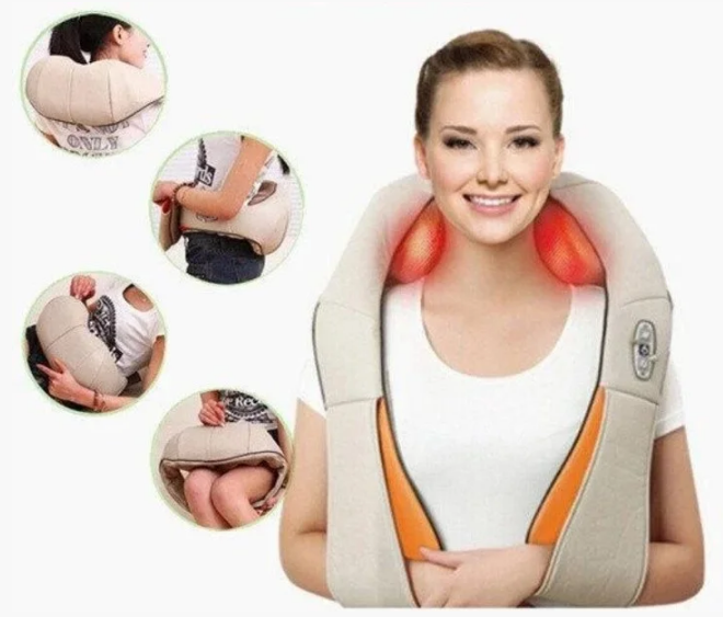 Универсальный массажер Massager of Neck Kneading | Электрический массажер для шеи, плеч, спины и поясницы! - фото 9 - id-p1420765744