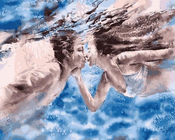 Картини по номерам 40х50 см Babylon Поцілунок під водою (RVP-1372)