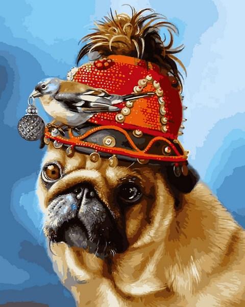 Картини по номерам 40х50 см Babylon Мопс (RVP-1395), фото 1