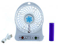 Мини вентилятор Mini Fan с аккумулятором | Белый! Лучший товар
