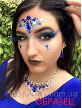 Наклейки  / 3D кристали, стрази, крапля  для обличчя Для вечірок і фотосесій, фото 1