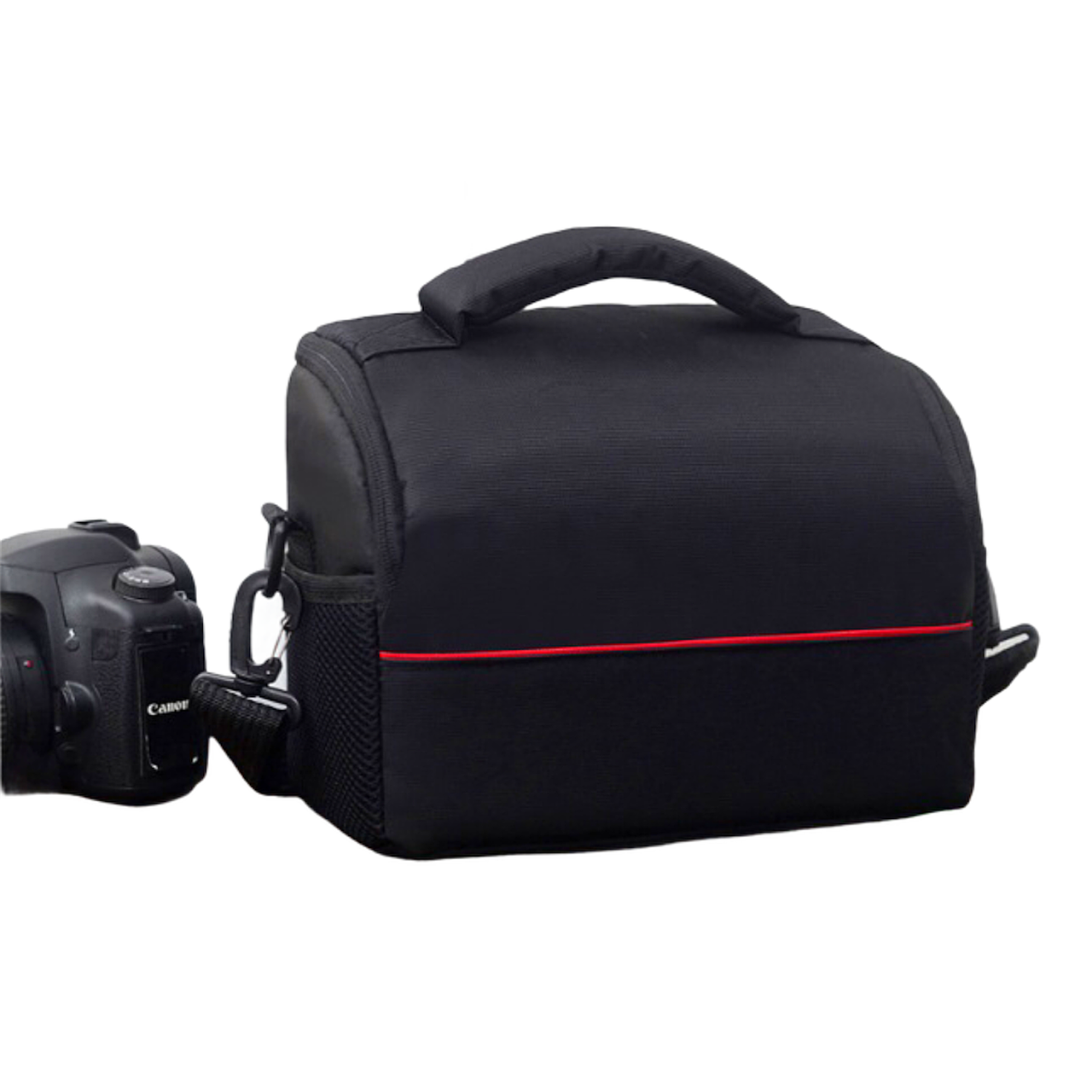 Сумка для фотоапарата універсальна з ременем та дощовиком Canon EOS, Nikon, Sony ( код: IBF055BRD )