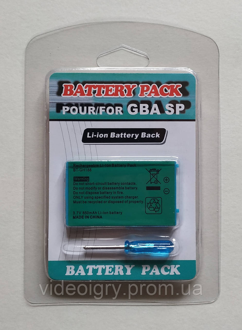 Акумулятор для GBA SP, Li-ion Battery Pack For GBA SP