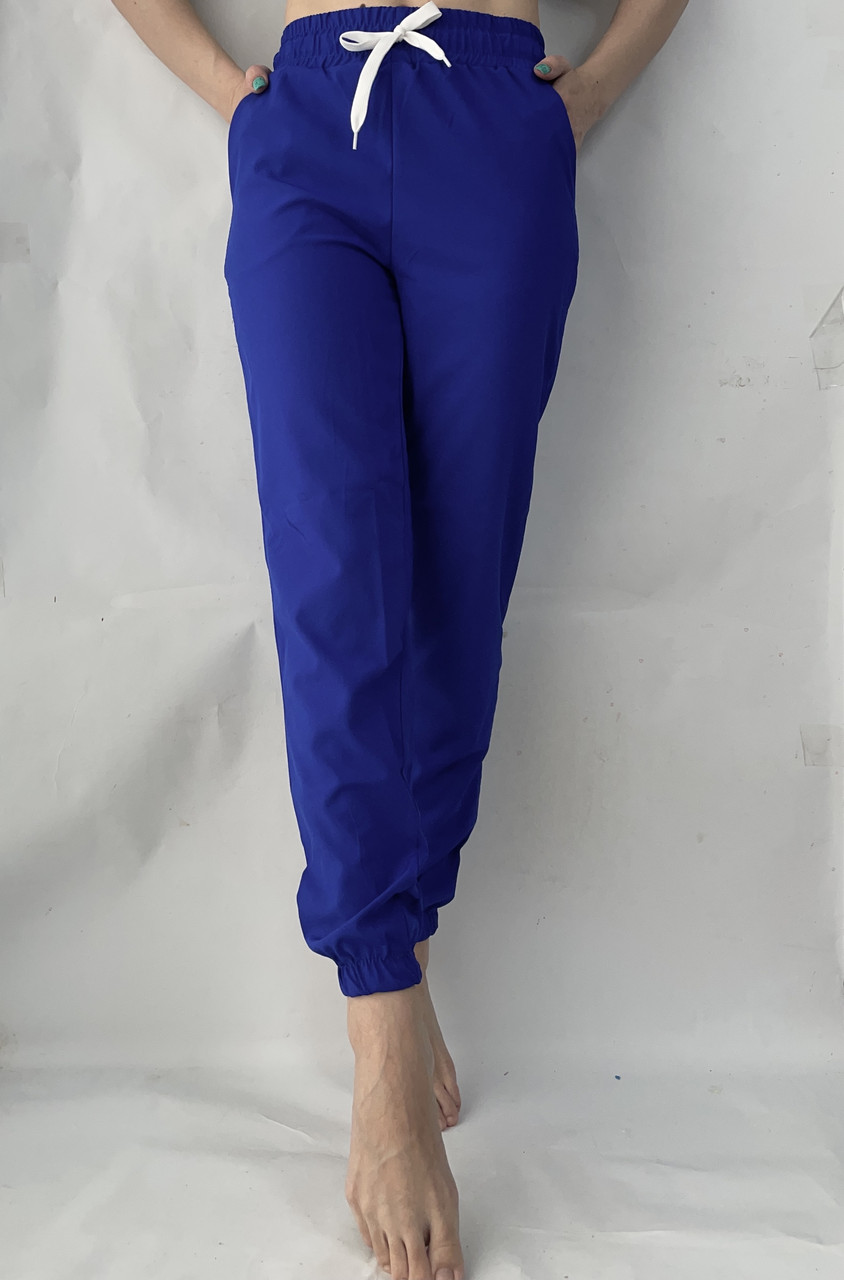 Батальні жіночі літні штани, софт No103 електрик