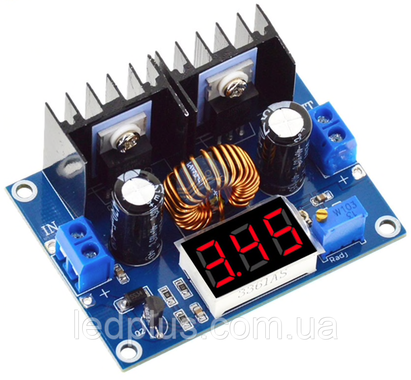 Понижуючий стабілізатор напруги XL4016 з вольтметром, фото 1