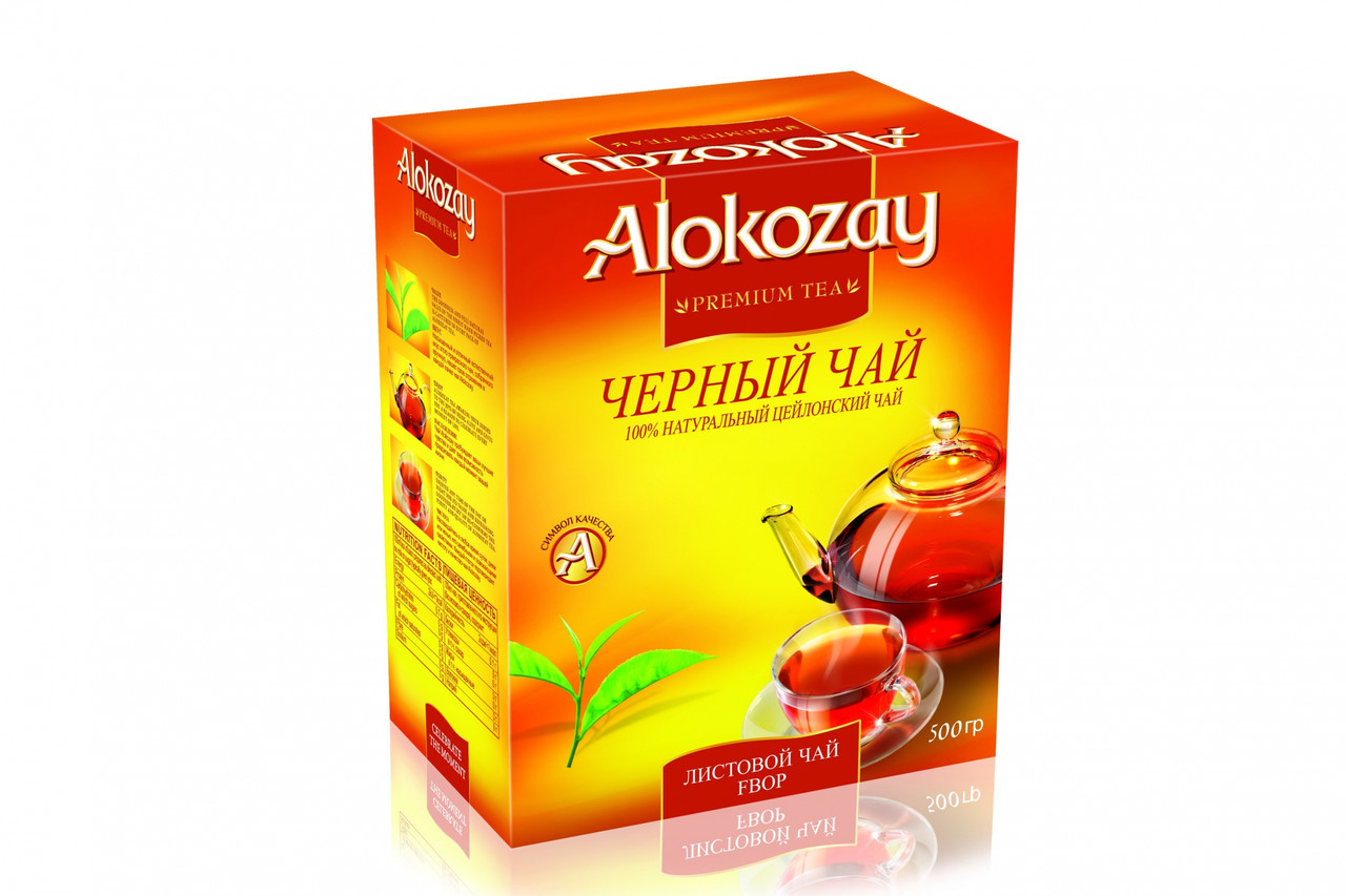 Цейлонський середньолистовий чорний чай Alokozay FBOP 500 грамів