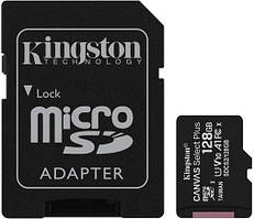 Карта пам'яті Kingston microSDXC 128Gb Canvas Select Plus R100MB/s + SD-адаптер (SDCS2/128GB)