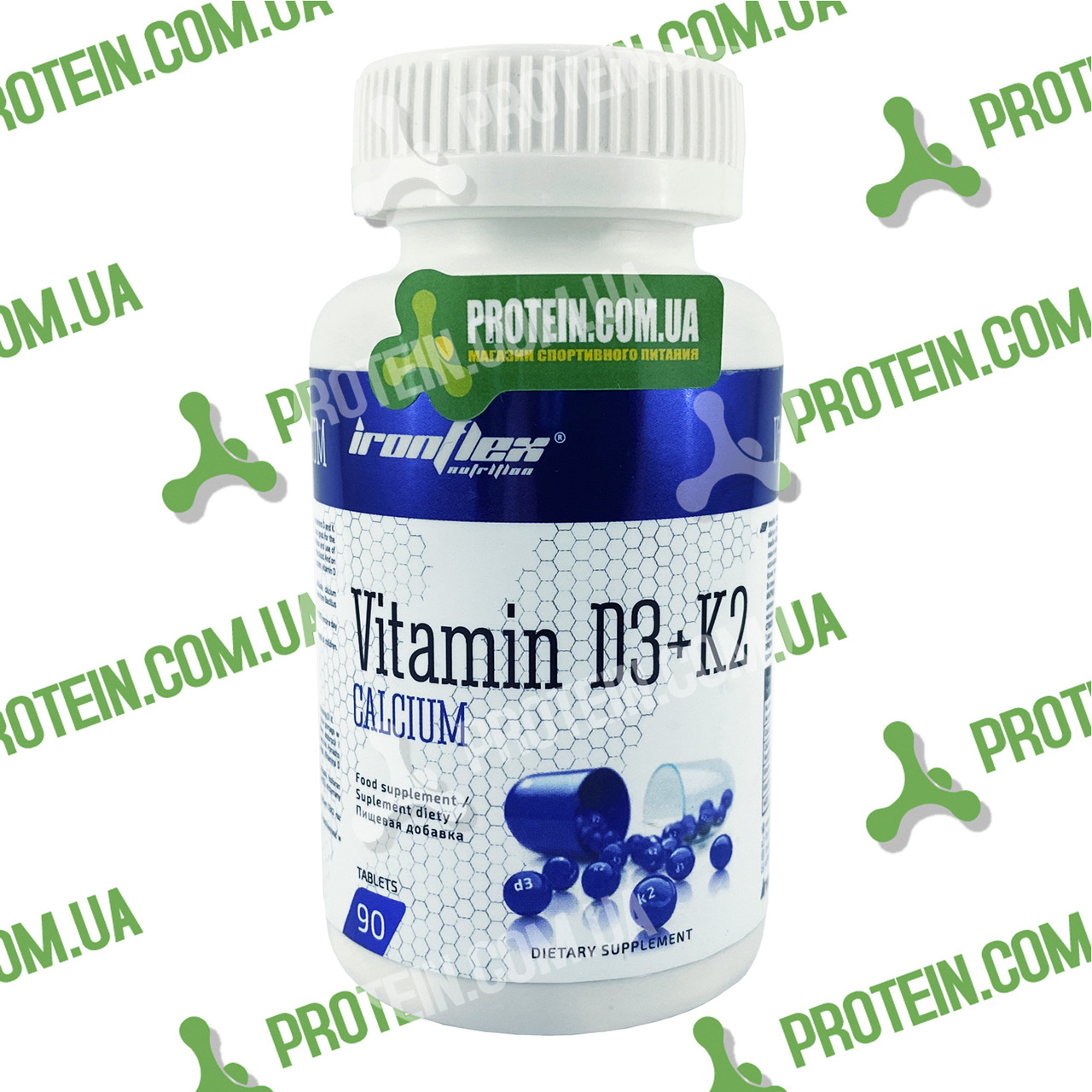 Кальцій із вітаміном D3 і K2 IronFlex Calcium Vitamin D-3 + K-2 90 таб