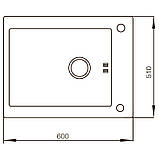 Кухонна мийка MIXXUS MX(304)6051-200x1.2-HANDMADE-GLASS (MX0573), фото 3