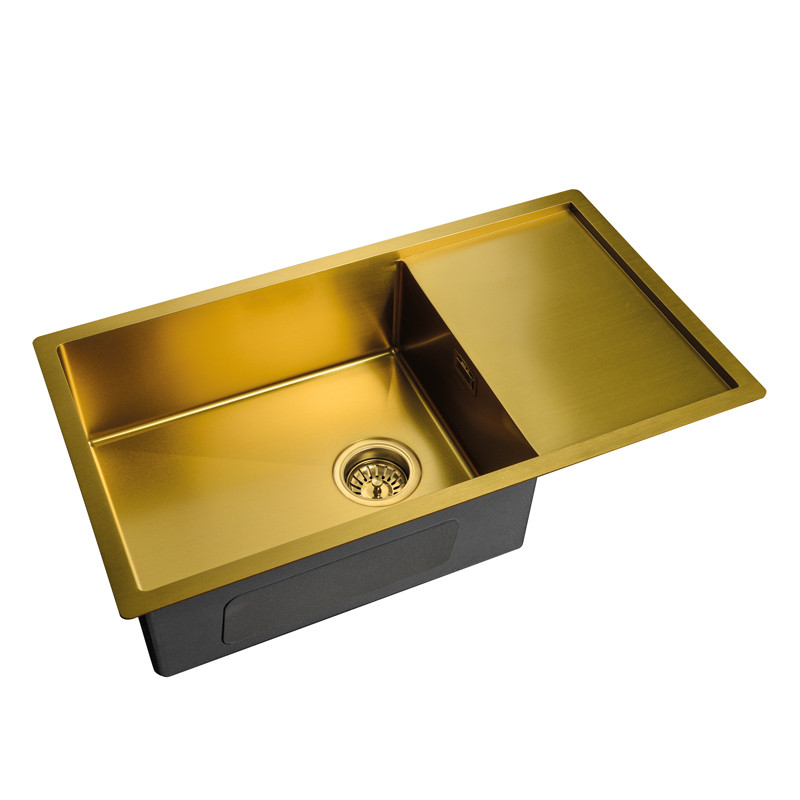 Кухонна мийка MIXXUS MX7844-200-x1.2-HANDMADE PVD-GOLD (MX0563) золота, фото 1
