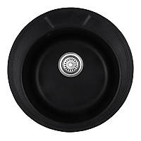 Мийка кухонна HAIBA HB8301-G226 BLACK 490x180 (HB0971) чорна 490