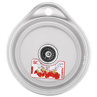 Мийка кухонна ZERIX Z4843-08-180E з місцем для змішувача кругла