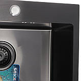 Кухонна мийка MIXXUS Чорна MX5050-200x1.0-HANDMADE PVD (MX0578), фото 3