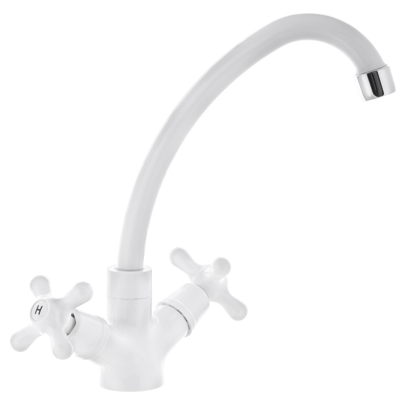 Змішувач на кухню PLAMIX AMAX-271 білий (без підводки) (PM0581), фото 1