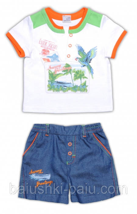 Дитяча теніска і шорти для хлопчика, р. 80 ТМ Garden Baby
