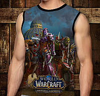 Футболка-безрукавка с 3D принтом: World Of Warcraft. Battle For Azeroth. Взрослые и Детские размеры
