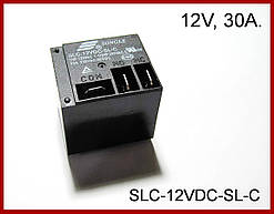 Реле SLC-12VDC-SL-C, 12V, 30 А.