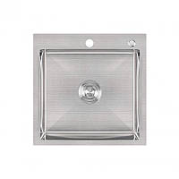 Інтегрована мийка для кухні Lidz Brush 220х500х500 мм із неіржавкої сталі з ДОЗАТОРОМ