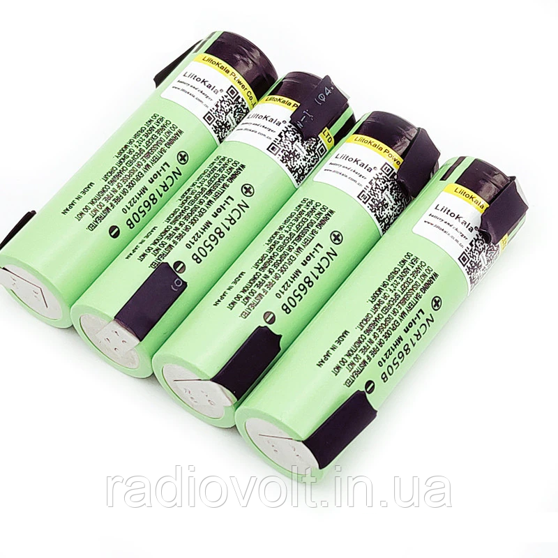 Li-ion акумулятор Panasonic NCR18650B 3400mAh 3.7 V з нікелевими контактами