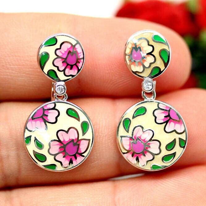 Срібні сережки з цирконом, 626СРЦ