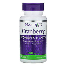 Журавлина Natrol "Cranberry" для здоров'я сечовивідних шляхів, 800 мг (30 капсул)