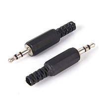 Роз'єм аудіо, штекер 3.5мм стерео, корпус пластик jack 3.5