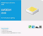 Компанія Samsung встановлює новий рівень ефективності фотона в білих LED світлодіодах Samsung LM301H для критих ферм і теплиць.