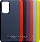 Чохол Silicone Case (c мікрофіброю) для Samsung A52 Black, фото 5