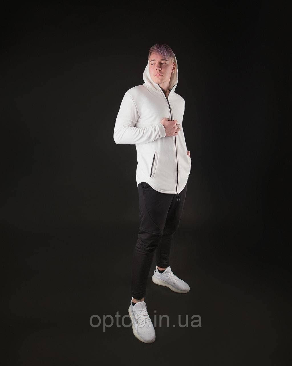 Спортивный костюм мужской на молнии с карманами и капюшоном молодежный Dekka Dsquared Limit 1.0 Черный с белым - фото 4 - id-p1420915089
