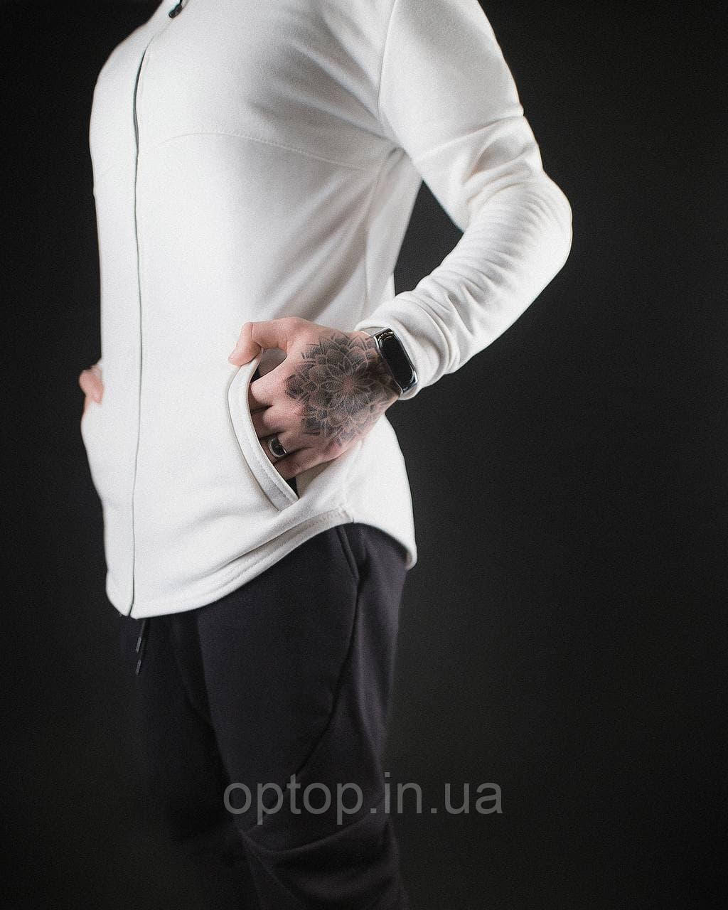 Спортивный костюм мужской на молнии с карманами и капюшоном молодежный Dekka Dsquared Limit 1.0 Черный с белым - фото 5 - id-p1420915089