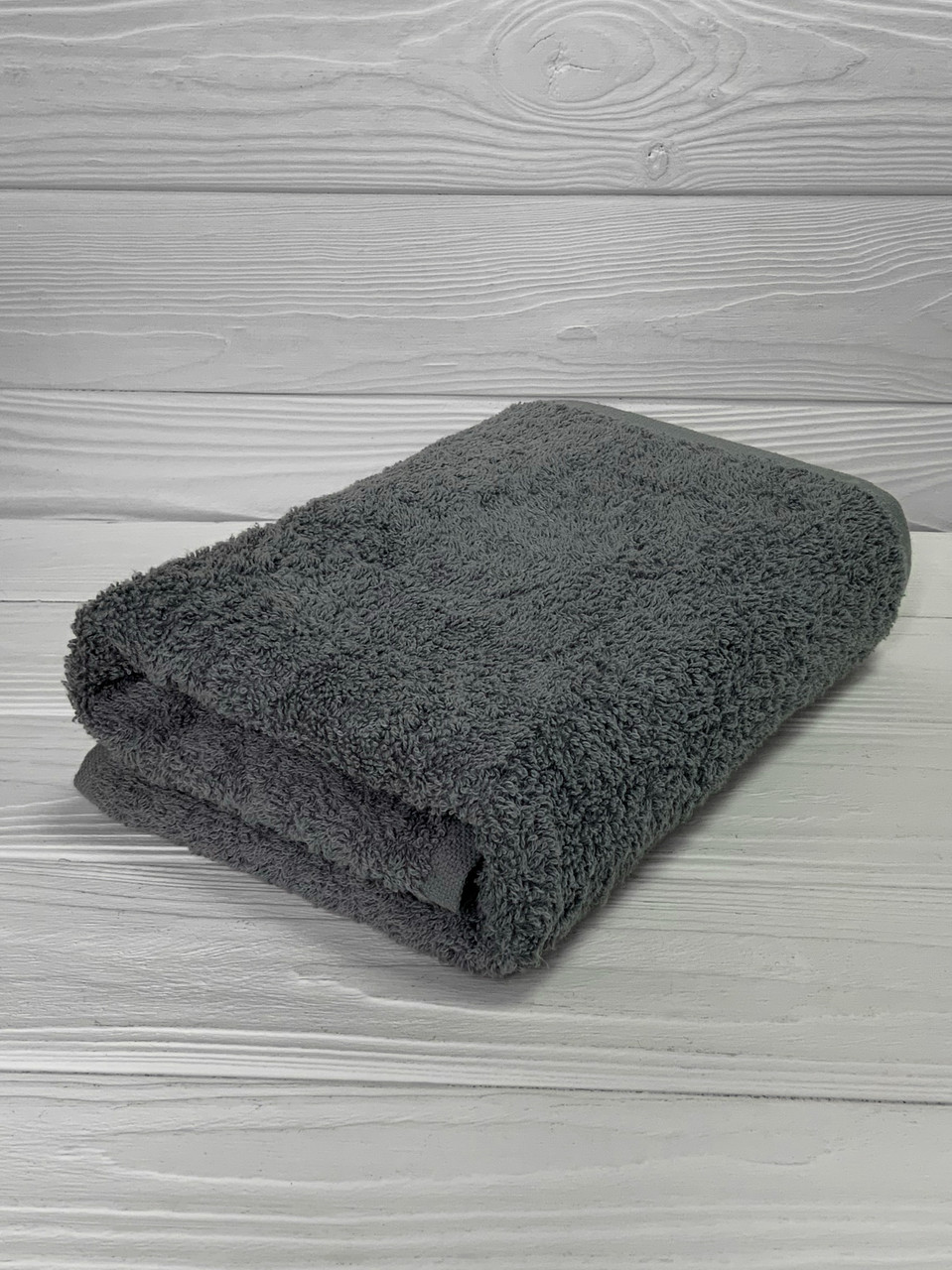 Махровий рушник для рук сірий, 40*70 см, Туркменістан, 430 гр\м2, фото 1