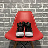 Чоловічі кросівки Nike Air Force 1 Boot GORE-TEX High Black White Red, чорні шкіряні кросівки найк аір форс, фото 9