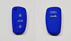 Силіконовий чохол на ключ Audi синій