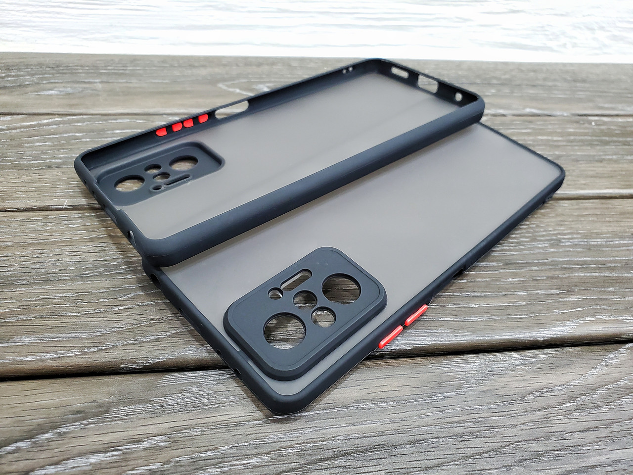 Матовий протиударний чохол для Xiaomi Redmi Note 10 Pro чорний бампер захист камери