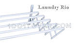 Настінна вішалка гармошка консольна Laundry Rio, розмір 0,8 м., фото 4