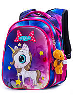 Модный рюкзак для девочки 1,2,3 класс Рюкзак школьный Единорог SkyName R1-013