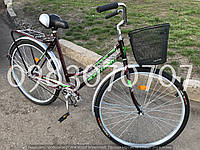 Велосипед дамський Україна Супутник 28" Жіночий зручний велосипед Велосипед з кошиком для жінок