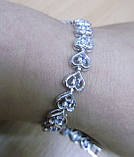 Срібний браслет із танзанітами "Серце" iz, фото 8