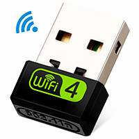 WiFi адаптер USB 2.0 стандарт WiFi 4 / 150 Мбит/с для Windows XP/Vista/7/8/10/11 Mini Adapter (MА-20445)