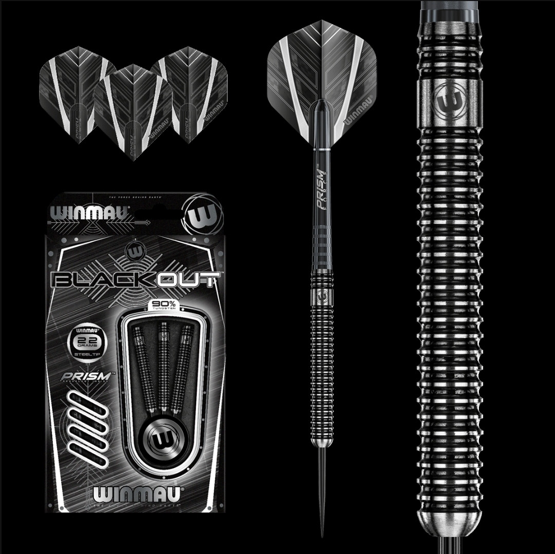 Набір дротиків дартс із вольфраму BlackOut Winmau Англія 23 та 24 грами