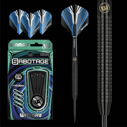 Дротики дартс з вольфраму Winmau Sabotage ONYX 24 грами, фото 2