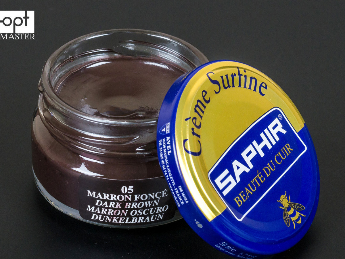 Увлажняющий крем для обуви Saphir Creme Surfine, цв. темно-коричневый (05), 50 мл (0032) - фото 1 - id-p515422153