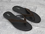 В'єтнамки шльопанці чоловічі великих розмірів коричневі замшеві Rosso Avangard Flip Flops Brown Vel BS, фото 2