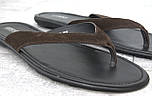 В'єтнамки шльопанці чоловічі великих розмірів коричневі замшеві Rosso Avangard Flip Flops Brown Vel BS, фото 7