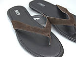 В'єтнамки шльопанці чоловічі великих розмірів коричневі замшеві Rosso Avangard Flip Flops Brown Vel BS, фото 8