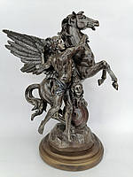Пегас с Зевсом Конь с крыльями Античная статуэтка Металлизированное покрытие Металл