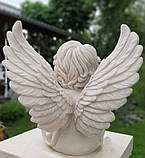 Скульптура янгола №456 з мармуру 35 см, фото 8