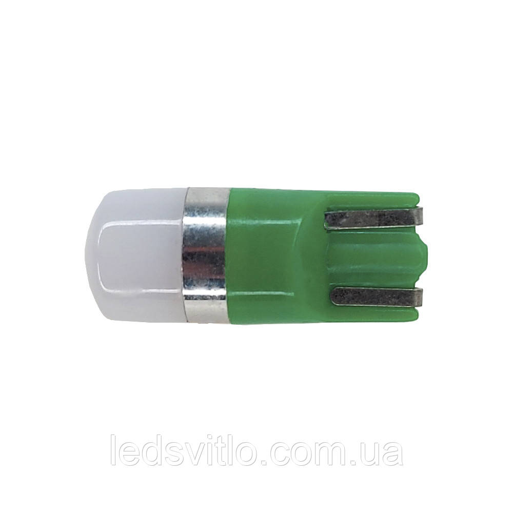 Автомобільна LED лампа T10 W5W 12-24V 1smd 3030 Philips світлодіодна з драйвером, зелений колір світла