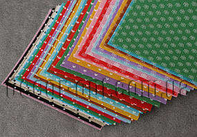 Фетр в ас. з малюнком 15х15см/1мм/27 кольорів