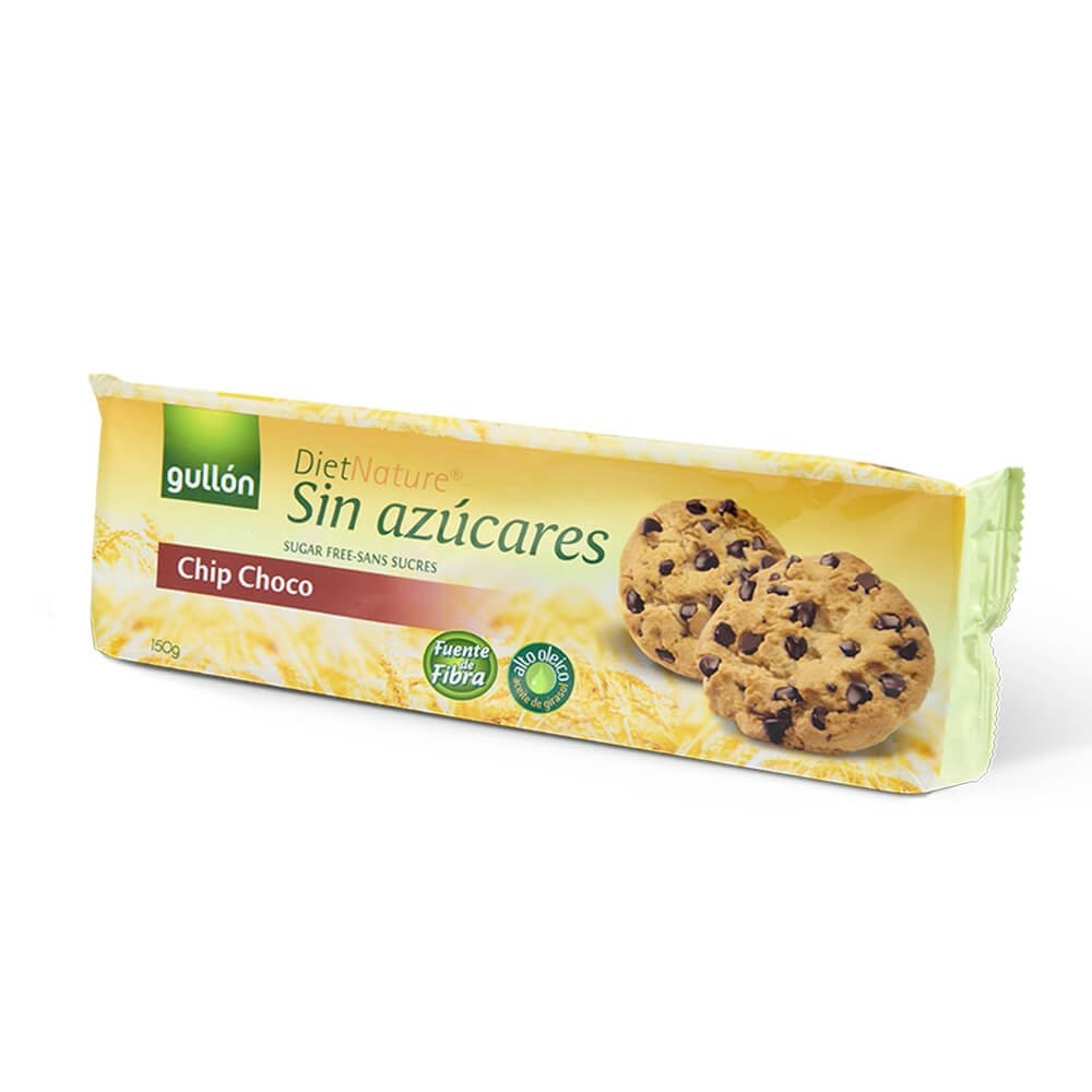 Печиво Без Цукру з Шоколадною Крихтою Gullon Diet Nature Sin Azucares 150 г Іспанія